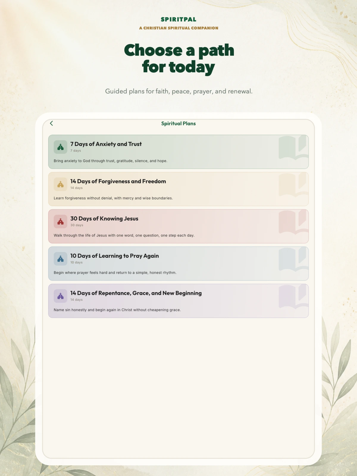 SpiritPal spiritual plans